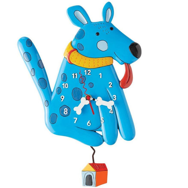 Allen Designs - Blue Buddy Dog Wall Clock 6015360