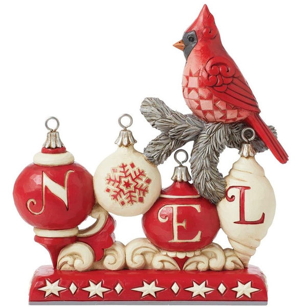 Jim Shore Heartwood Creek - Nordic Noel Christmas Cardinal Bird Figurine 6015487