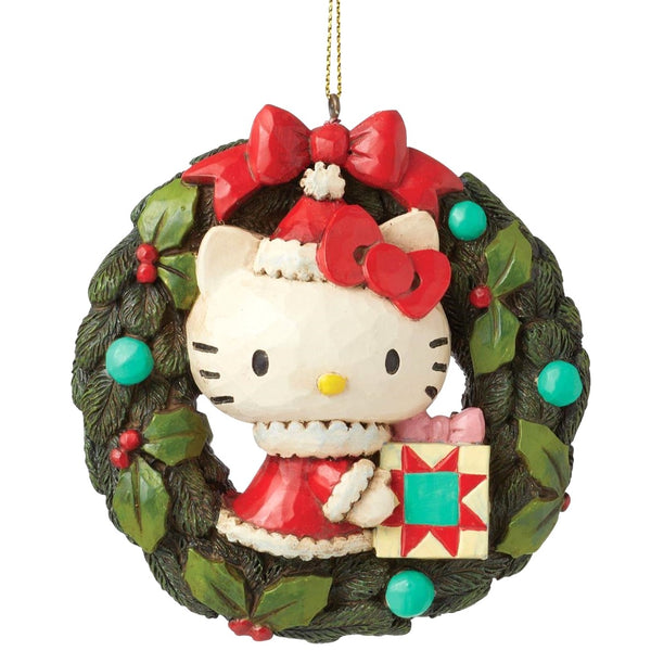 Jim Shore x Sanrio - Hello Kitty in Wreath Hanging Ornament 6015965