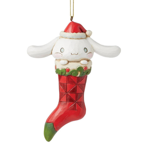 Jim Shore x Sanrio - Cinnamoroll in Christmas Stocking Hanging Ornament 6015966
