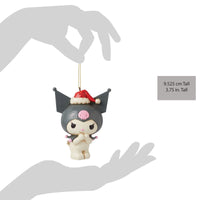 Jim Shore x Sanrio - Kuromi in Santa Hat Christmas Hanging Ornament 6015967