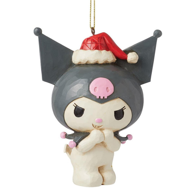 Jim Shore x Sanrio - Kuromi in Santa Hat Christmas Hanging Ornament 6015967