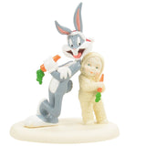 Snowbabies x Looney Tunes - 24 Carrot Christmas Bugs Bunny Porcelain Figurine 6016030