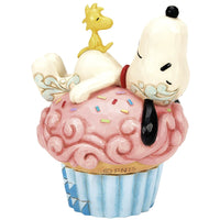 Jim Shore x Peanuts - Snoopy & Woodstock on Cupcake Figurine 6016266