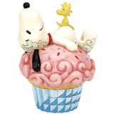 Jim Shore x Peanuts - Snoopy & Woodstock on Cupcake Figurine 6016266