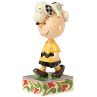 Jim Shore x Peanuts - Snoopy on Charlie Brown's Head Figurine 6016270