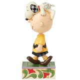 Jim Shore x Peanuts - Snoopy on Charlie Brown's Head Figurine 6016270