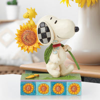 Jim Shore x Peanuts - Snoopy & Woodstock Sunflower Figurine 6016281