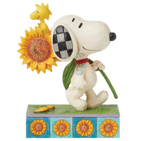 Jim Shore x Peanuts - Snoopy & Woodstock Sunflower Figurine 6016281