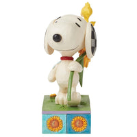 Jim Shore x Peanuts - Snoopy & Woodstock Sunflower Figurine 6016281