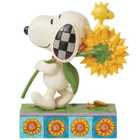 Jim Shore x Peanuts - Snoopy & Woodstock Sunflower Figurine 6016281