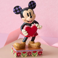 Jim Shore x Disney Traditions - A Love Note Mickey Holding Heart Figurine 6016329