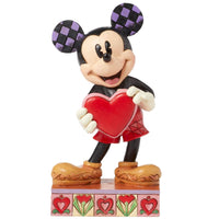 Jim Shore x Disney Traditions - A Love Note Mickey Holding Heart Figurine 6016329