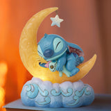 Jim Shore x Disney Traditions - Stitch & Scrump Sleep on Moon LED Figurine 6016334