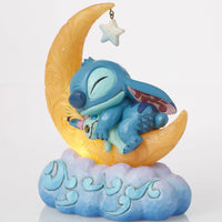 Jim Shore x Disney Traditions - Stitch & Scrump Sleep on Moon LED Figurine 6016334