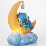 Jim Shore x Disney Traditions - Stitch & Scrump Sleep on Moon LED Figurine 6016334