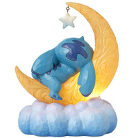 Jim Shore x Disney Traditions - Stitch & Scrump Sleep on Moon LED Figurine 6016334