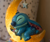 Jim Shore x Disney Traditions - Stitch & Scrump Sleep on Moon LED Figurine 6016334