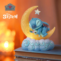 Jim Shore x Disney Traditions - Stitch & Scrump Sleep on Moon LED Figurine 6016334