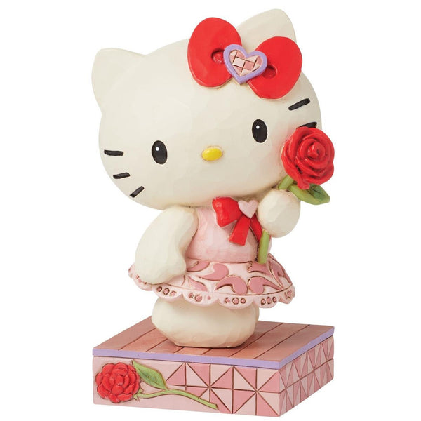 Jim Shore x Sanrio - Hello Kitty Pink Dress Red Rose Figurine 6016411