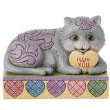 Jim Shore Heartwood Creek - Smitten Kitten Cat I Luv You Figurine 6016437