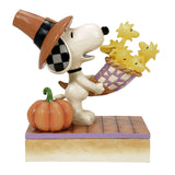 Jim Shore x Peanuts - Harvest Happiness Snoopy Pilgrim Figurine 6016579