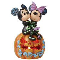 Jim Shore x Disney Traditions - Mickey & Minnie Spine-Tingling Sweethearts LED Figurine 6016596