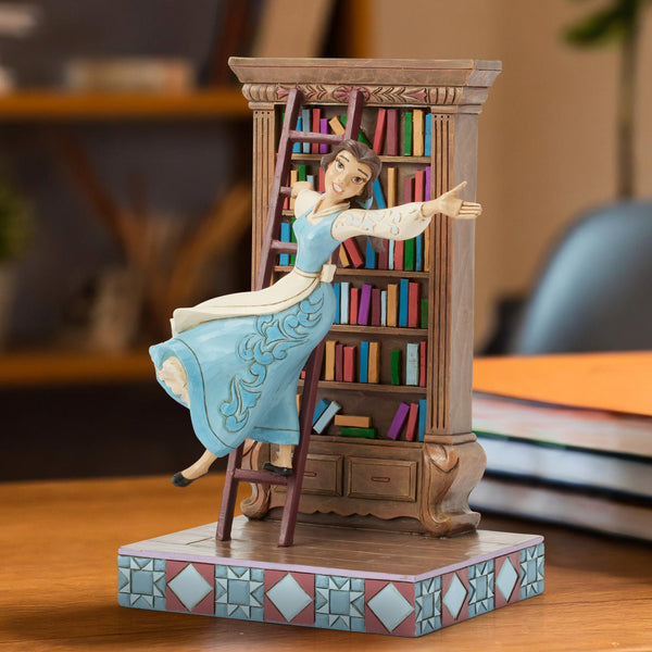Jim Shore x Disney Traditions - Beauty And The Beast Belle in Library Figurine 6016894