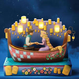 Jim Shore Disney Traditions - Tangled LED Lanterns Rapunzel & Flynn Rider on Boat Figurine 6016897