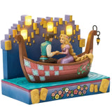 Jim Shore Disney Traditions - Tangled LED Lanterns Rapunzel & Flynn Rider on Boat Figurine 6016897