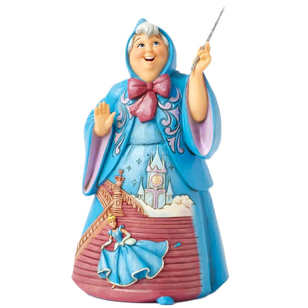 Jim Shore Disney Traditions - Fairy Godmother Midnight Magic Cinderella Glass Slipper Figurine 6016898