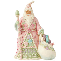 Jim Shore Heartwood Creek - Sweet Treat Pink Santa Figurine 6017018