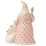 Jim Shore Heartwood Creek - Sweet Treat Pink Santa Figurine 6017018