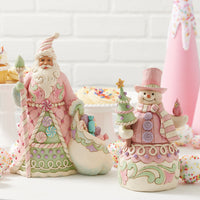 Jim Shore Heartwood Creek - Pastel Winter Wonder Pink Snowman Figurine 6017019