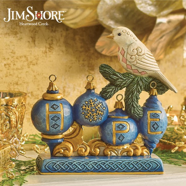 Jim Shore Heartwood Creek - Twilight Blue Peaceful Perch Dove Figurine 6017042