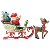 Jim Shore Heartwood Creek - Rudolph Pulling Santa in Sleigh 6017194