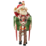 Jim Shore Heartwood Creek - Rudolph Pulling Santa in Sleigh 6017194