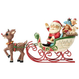 Jim Shore Heartwood Creek - Rudolph Pulling Santa in Sleigh 6017194