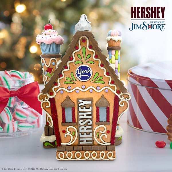 Jim Shore Heartwood Creek - Candy-Coated Hershy Chocolate Cottage Figurine 6017222