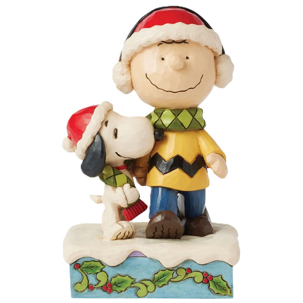 Jim Shore x Peanuts - Bundled in Friendship Snoopy & Charlie Brown Figurine 6017237