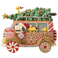 Jim Shore x Peanuts - Gingerbread Joyride Snoopy & Woodstock Figurine 6017238
