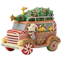 Jim Shore x Peanuts - Gingerbread Joyride Snoopy & Woodstock Figurine 6017238