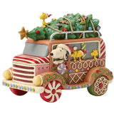 Jim Shore x Peanuts - Gingerbread Joyride Snoopy & Woodstock Figurine 6017238