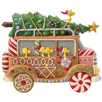 Jim Shore x Peanuts - Gingerbread Joyride Snoopy & Woodstock Figurine 6017238