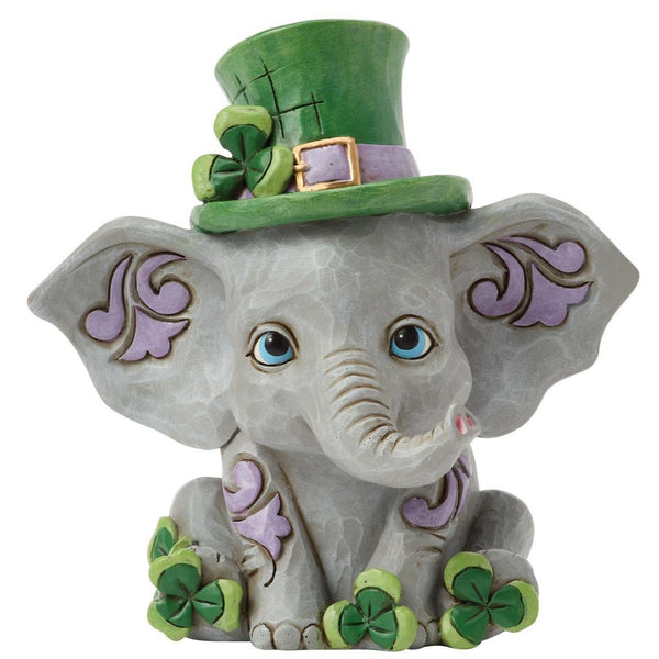 Jim Shore Heartwood Creek - Trunk of Luck Irish Clover Elephant Figurine 6017282