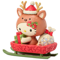 Jim Shore x Sanrio - Hello Kitty Reindeer Christmas Sled Figurine 6017556