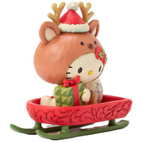 Jim Shore x Sanrio - Hello Kitty Reindeer Christmas Sled Figurine 6017556