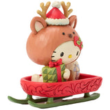 Jim Shore x Sanrio - Hello Kitty Reindeer Christmas Sled Figurine 6017556