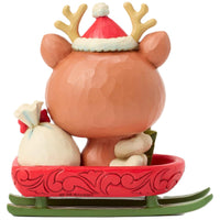 Jim Shore x Sanrio - Hello Kitty Reindeer Christmas Sled Figurine 6017556
