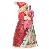 Jim Shore Heartwood Creek - It's a Magical Pinkmas Santa with Pink Flamingo Figurine 6017770